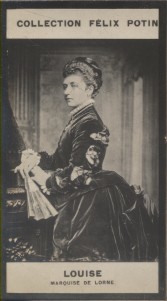 Photographie de la collection Félix Potin (4 x 7,5 cm) représentant : Louise - Marquise de Lorne.. LOUISE - Marquise de Lorne 
