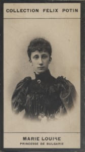 Photographie de la collection F&eacute;lix Potin (4 x 7,5 cm) repr&eacute;sentant : Marie Louise de Bourbon Parme - Princesse de Bulgarie.. MARIE LOUISE (Princesse ...