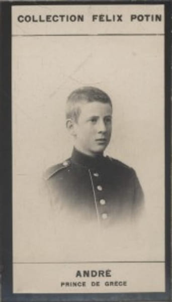 Photographie de la collection F&eacute;lix Potin (4 x 7,5 cm) repr&eacute;sentant : Andr&eacute; - Prince de Gr&egrave;ce, n&eacute; &agrave; Ath&egrave;nes en 1882.. ANDRE - Prince de Gr&egrave;ce. 