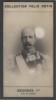Photographie de la collection Félix Potin (4 x 7,5 cm) représentant : Georges Ier - Roi de Grèce.. GEORGES Ier - Roi de Grèce 