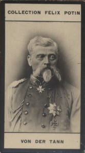 Photographie de la collection F&eacute;lix Potin (4 x 7,5 cm) repr&eacute;sentant : Von Der Tann, homme politique.. VON DER TANN 