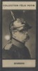Photographie de la collection Félix Potin (4 x 7,5 cm) représentant : Prince de Bismarck.. BISMARCK (Prince de) 