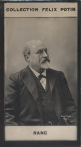 Photographie de la collection F&eacute;lix Potin (4 x 7,5 cm) repr&eacute;sentant : Arthur Ranc, homme politique.. RANC Arthur Photo Pirou.