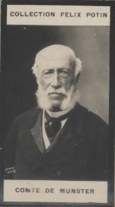Photographie de la collection F&eacute;lix Potin (4 x 7,5 cm) repr&eacute;sentant : Comte Georges-Henri de M&uuml;nster.. MUNSTER (Comte de) Photo Nadar.