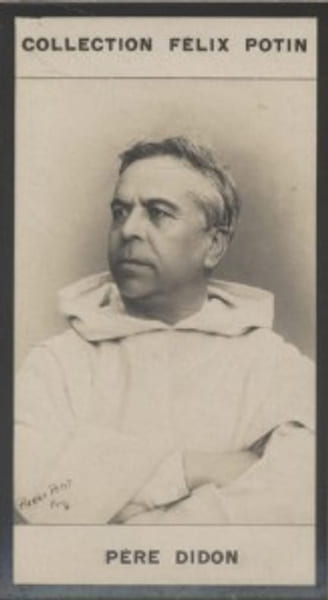 Photographie de la collection F&eacute;lix Potin (4 x 7,5 cm) repr&eacute;sentant : R.P. Henri Didon.. DIDON (R.P.) Photo Pierre Petit.