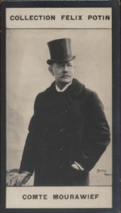 Photographie de la collection F&eacute;lix Potin (4 x 7,5 cm) repr&eacute;sentant : Comte Michel-Nicola&iuml;evitch de Mourawieff.. MOURAWIEFF Michel-Nicola&iuml;evitch ...