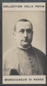 Photographie de la collection F&eacute;lix Potin (4 x 7,5 cm) repr&eacute;sentant : Monseigneur Camillo di Rende - Cardinal.. DI RENDE (Mgr) - (Photo de la 3e ...