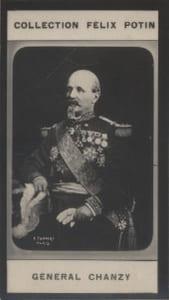 Photographie de la collection Félix Potin (4 x 7,5 cm) représentant : Général Chanzy.