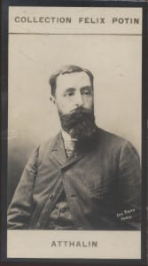 Photographie de la collection F&eacute;lix Potin (4 x 7,5 cm) repr&eacute;sentant : Laurent-Atthalin Gaston, magistrat.. LAURENT-ATTHALIN Photo Eug&egrave;ne Pirou.