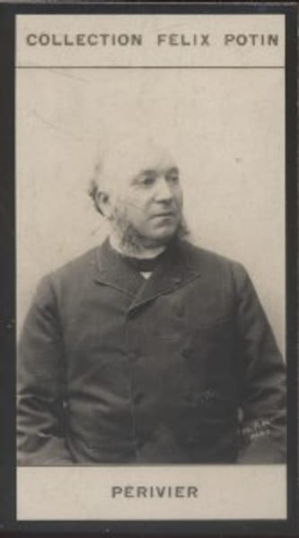 Photographie de la collection F&eacute;lix Potin (4 x 7,5 cm) repr&eacute;sentant : Samuel P&eacute;rivier - Premier Pr&eacute;sident de la Cour d'Appel.. PERIVIER Samuel 