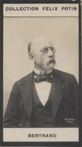 Photographie de la collection Félix Potin (4 x 7,5 cm) représentant : Edmond Bertrand - Magistrat.