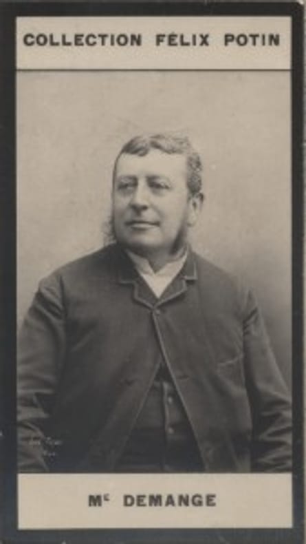 Photographie de la collection Félix Potin (4 x 7,5 cm) représentant : Edgard Demange, avocat.. DEMANGE (Edgard) 