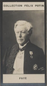 Photographie de la collection F&eacute;lix Potin (4 x 7,5 cm) repr&eacute;sentant : Auguste Faye, astronome.. FAYE (Auguste) 