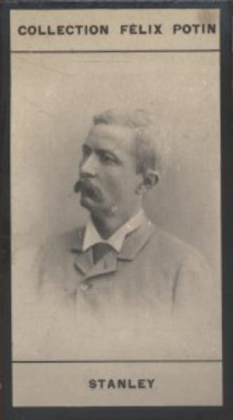 Photographie de la collection F&eacute;lix Potin (4 x 7,5 cm) repr&eacute;sentant : John Rowland Stanley, explorateur.. STANLEY (John-Rowland) 