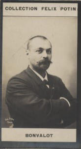 Photographie de la collection Félix Potin (4 x 7,5 cm) représentant : Gabriel Bonvalot (explorateur).. BONVALOT (Gabriel) Photo Eugène Pirou.