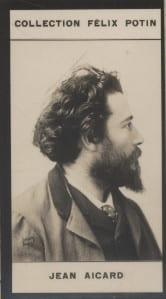 Photographie de la collection F&eacute;lix Potin (4 x 7,5 cm) repr&eacute;sentant : Jean Aicard, &eacute;crivain.. AICARD (Jean) Photo Boyer.