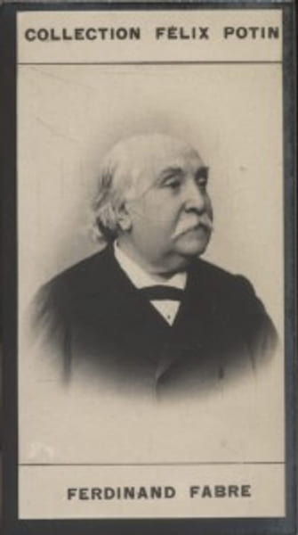 Photographie de la collection F&eacute;lix Potin (4 x 7,5 cm) repr&eacute;sentant : Ferdinand Fabre, homme de lettres.. FABRE (Ferdinand) 