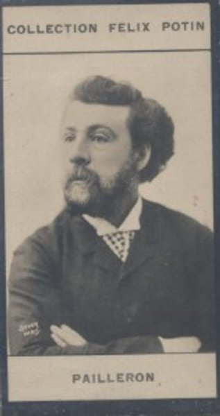 Photographie de la collection F&eacute;lix Potin (4 x 7,5 cm) repr&eacute;sentant : Edouard Pailleron, homme de lettres.. PAILLERON Edouard Photo Boyer.