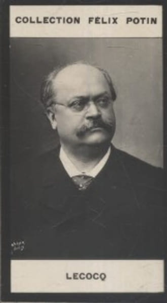 Photographie de la collection F&eacute;lix Potin (4 x 7,5 cm) repr&eacute;sentant : Charles Lecoq, compositeur.. LECOQ (Charles) Photo Nadar.