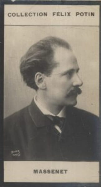 Photographie de la collection F&eacute;lix Potin (4 x 7,5 cm) repr&eacute;sentant : Massenet, musicien.. MASSENET (Musicien) Photo Boyer.