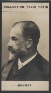 Photographie de la collection Félix Potin (4 x 7,5 cm) représentant : Bonnat Léon (Peintre).