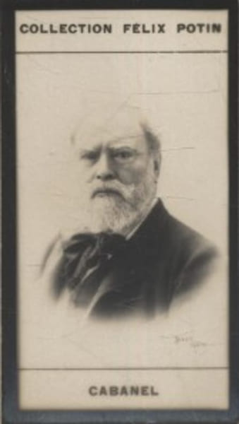 Photographie de la collection F&eacute;lix Potin (4 x 7,5 cm) repr&eacute;sentant : Alexandre Cabanel, peintre.. CABANEL (Alexandre) Photo Boyer.