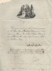 Faire-part de décés de Denis-Marie Bordier, cultivateur âgé de 52 ans, décédé en sa maison, rue des Prés saint Gervais N° 2. Obsèques le 10 mars 1833 ...