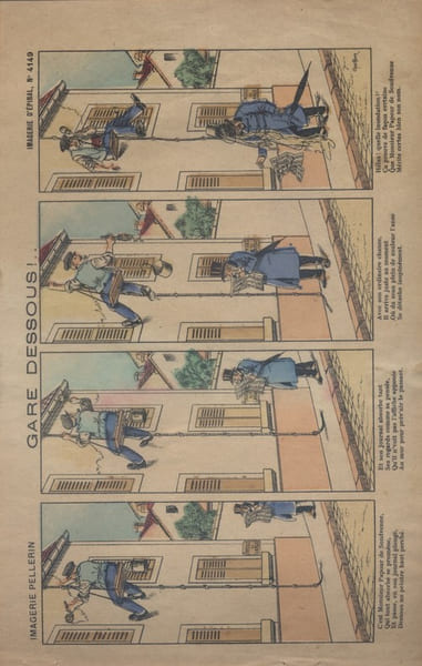Gare dessous !. Image d'Epinal en couleurs. (N&deg; 4149).. IMAGE D'EPINAL 