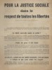 Tract &eacute;lectoral du M.R.P. Pour la justice sociale dans le respect de toutes les libert&eacute;s .... MOUVEMENT REPUBLICAIN POPULAIRE 