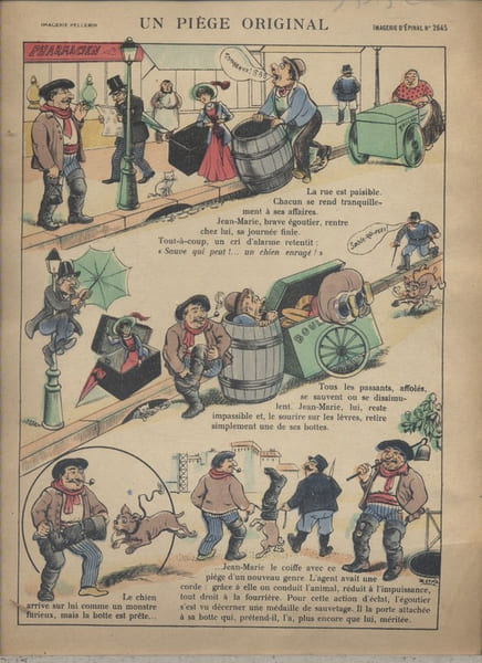 Un pi&egrave;ge original. Image d'Epinal en couleurs.. IMAGERIE D'EPINAL 