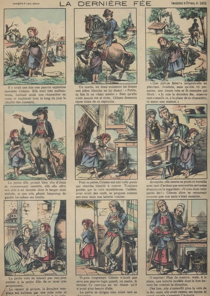 La derni&egrave;re f&eacute;e. Image d'Epinal en couleurs.. IMAGERIE D'EPINAL 