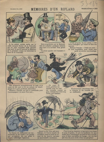 M&eacute;moires d'un riflard. Image d'Epinal en couleurs.. IMAGERIE D'EPINAL 