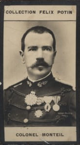 Photographie de la collection Félix Potin (4 x 7,5 cm) représentant : Colonel Monteil, infanterie de marine.