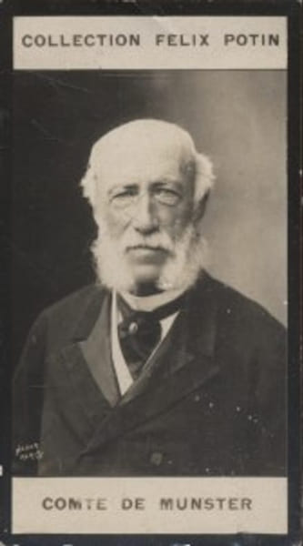 Photographie de la collection F&eacute;lix Potin (4 x 7,5 cm) repr&eacute;sentant : Comte Georges-Henri de M&uuml;nster.. MUNSTER (Comte de) Photo Nadar.