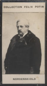 Photographie de la collection F&eacute;lix Potin (4 x 7,5 cm) repr&eacute;sentant : Baron Eric de Nordenskj&ouml;ld, explorateur su&eacute;dois.. NORDENSKIOLD (Baron Eric de) 