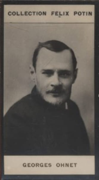 Photographie de la collection F&eacute;lix Potin (4 x 7,5 cm) repr&eacute;sentant : Georges Ohnet, homme de lettres.. OHNET Georges 