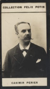 Photographie de la collection F&eacute;lix Potin (4 x 7,5 cm) repr&eacute;sentant : Jean Casimir-P&eacute;rier, homme politique.. CASIMIR-PERIER Jean- (Photo de la ...