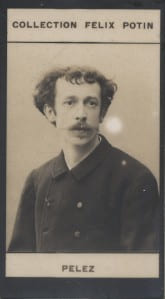 Photographie de la collection F&eacute;lix Potin (4 x 7,5 cm) repr&eacute;sentant : Fernand Pelez, peintre.. PELEZ Fernand Photo Boyer.