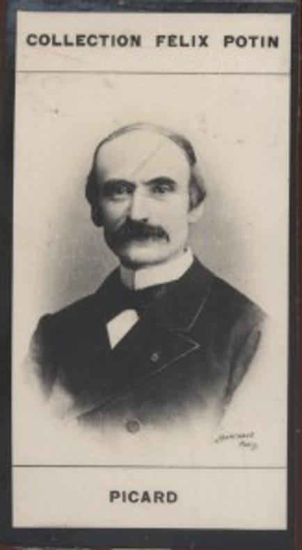 Photographie de la collection Félix Potin (4 x 7,5 cm) représentant : Alfred Picard, directeur général de l'Exposition de 1900.. PICARD Alfred 