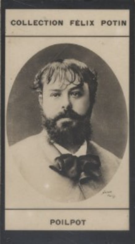 Photographie de la collection Félix Potin (4 x 7,5 cm) représentant : Théophile Poilpot, peintre.. POILPOT Théophile Photo Nadar.