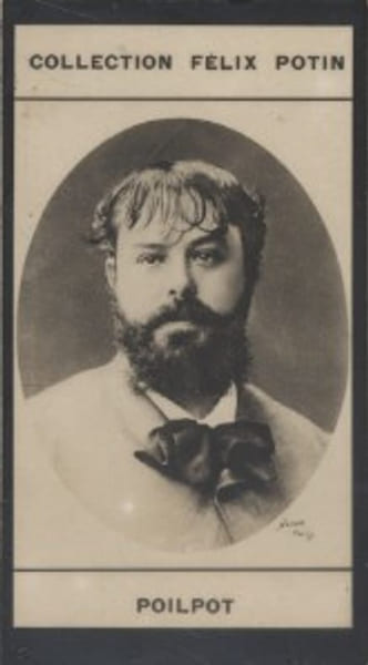Photographie de la collection F&eacute;lix Potin (4 x 7,5 cm) repr&eacute;sentant : Th&eacute;ophile Poilpot, peintre.. POILPOT Th&eacute;ophile Photo Nadar.