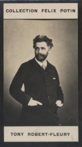 Photographie de la collection F&eacute;lix Potin (4 x 7,5 cm) repr&eacute;sentant : Tony Robert-Fleury, peintre.. ROBERT-FLEURY Tony 