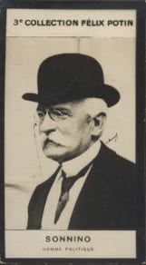 Photographie de la collection F&eacute;lix Potin (4 x 7,5 cm) repr&eacute;sentant : Sonnino, homme politique.. SONNINO (Homme politique) - (Photo de la 3e ...