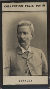 Photographie de la collection F&eacute;lix Potin (4 x 7,5 cm) repr&eacute;sentant : John Rowland Stanley, explorateur.. STANLEY (John-Rowland) 
