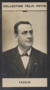 Photographie de la collection F&eacute;lix Potin (4 x 7,5 cm) repr&eacute;sentant : Alexandre Taskin, chanteur d'op&eacute;ra.. TASKIN Alexandre Photo Nadar.