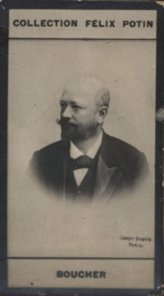 Photographie de la collection F&eacute;lix Potin (4 x 7,5 cm) repr&eacute;sentant : Henry Boucher, homme politique.. BOUCHER (Henry) Photo Ladrey Disd&eacute;ri.
