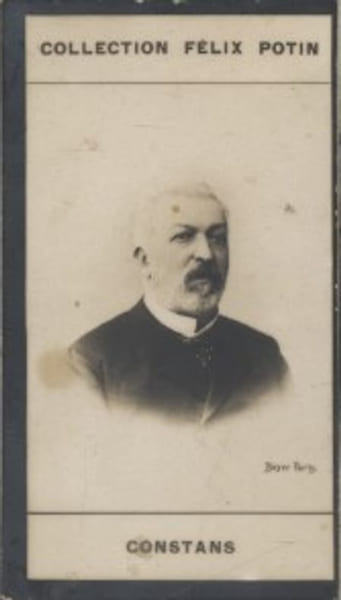 Photographie de la collection F&eacute;lix Potin (4 x 7,5 cm) repr&eacute;sentant : Ernest Constans, homme politique.. CONSTANS (Ernest) 
