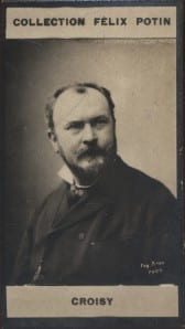 Photographie de la collection F&eacute;lix Potin (4 x 7,5 cm) repr&eacute;sentant : On&eacute;sime Croisy, sculpteur.. CROISY (On&eacute;sime-Aristide) Photo Eug&egrave;ne Pirou.