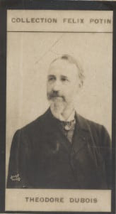 Photographie de la collection F&eacute;lix Potin (4 x 7,5 cm) repr&eacute;sentant : Th&eacute;odore Dubois, compositeur.. DUBOIS (Th&eacute;odore) Photo Bary.