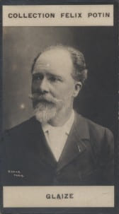 Photographie de la collection F&eacute;lix Potin (4 x 7,5 cm) repr&eacute;sentant : L&eacute;on Glaize, peintre.. GLAIZE (L&eacute;on) Photo Nadar.